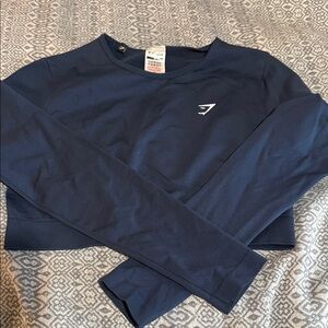 Gymshark Navy Long Sleeve Tee
